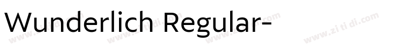 Wunderlich Regular字体转换